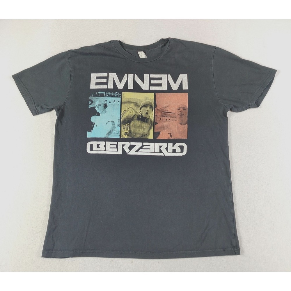 Eminem Shirt Mens XL Black Berzerk Graphic Tee Rock Me Rap Hip Hop Music